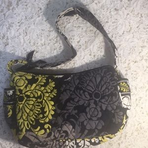 [Vera Bradley] black green floral shoulder bag 💼